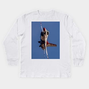 Thunderbird F-16C Fly-By Kids Long Sleeve T-Shirt